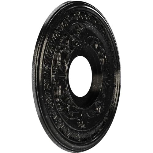 Image of Ekena Millwork 13 inchOD x 3 1 /2 inchID x 3 /4 inchP Baltimore Thermoformed PVC Ceiling Medallion (Fits Canopies up to 5 1 /4 inch), Textured Metallic Galaxy