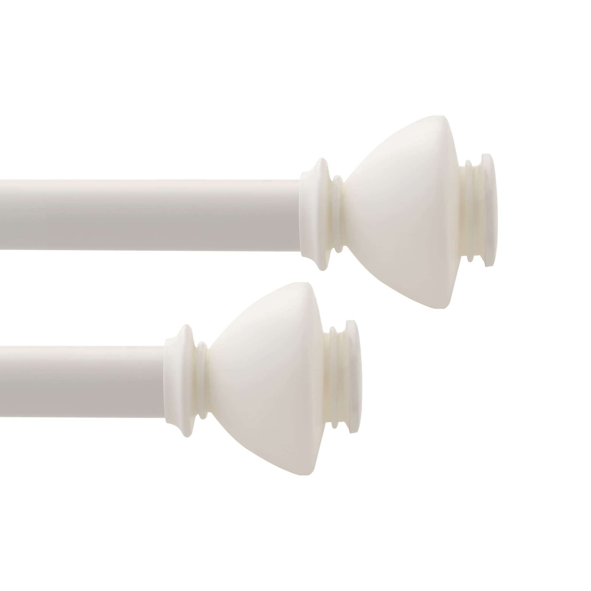 Deco Window 2 Pcs Extendable Curtain Rods Adjustable Length Heavy Duty Iron Telescopic Drapery Pole with Finials for Door & Windows (1” Diameter) (66”-120”, Ivory Matt) (B0B1WKPWXY) Amazon Price History, Amazon Price Tracker