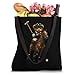 Cool Teddy Bear Playing Horse Polo Game Illustration Graphic Tote Bag