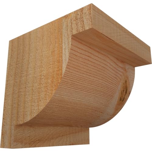 Ekena Millwork COR06X06X06ALP00RDF 6"W x 6"D x 6"H Alpine Rough Sawn Corbel, Douglas Fir