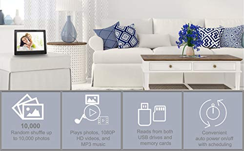 Digital Photo Frame 8 Inch - Electronic Photo Frame With Slideshow Hd Ips Display Picture Frame With Motion Sensor/Video/Background Music/Calendar/Clock/Gifts For Keeping Memory By Flyamapirit #TOP4