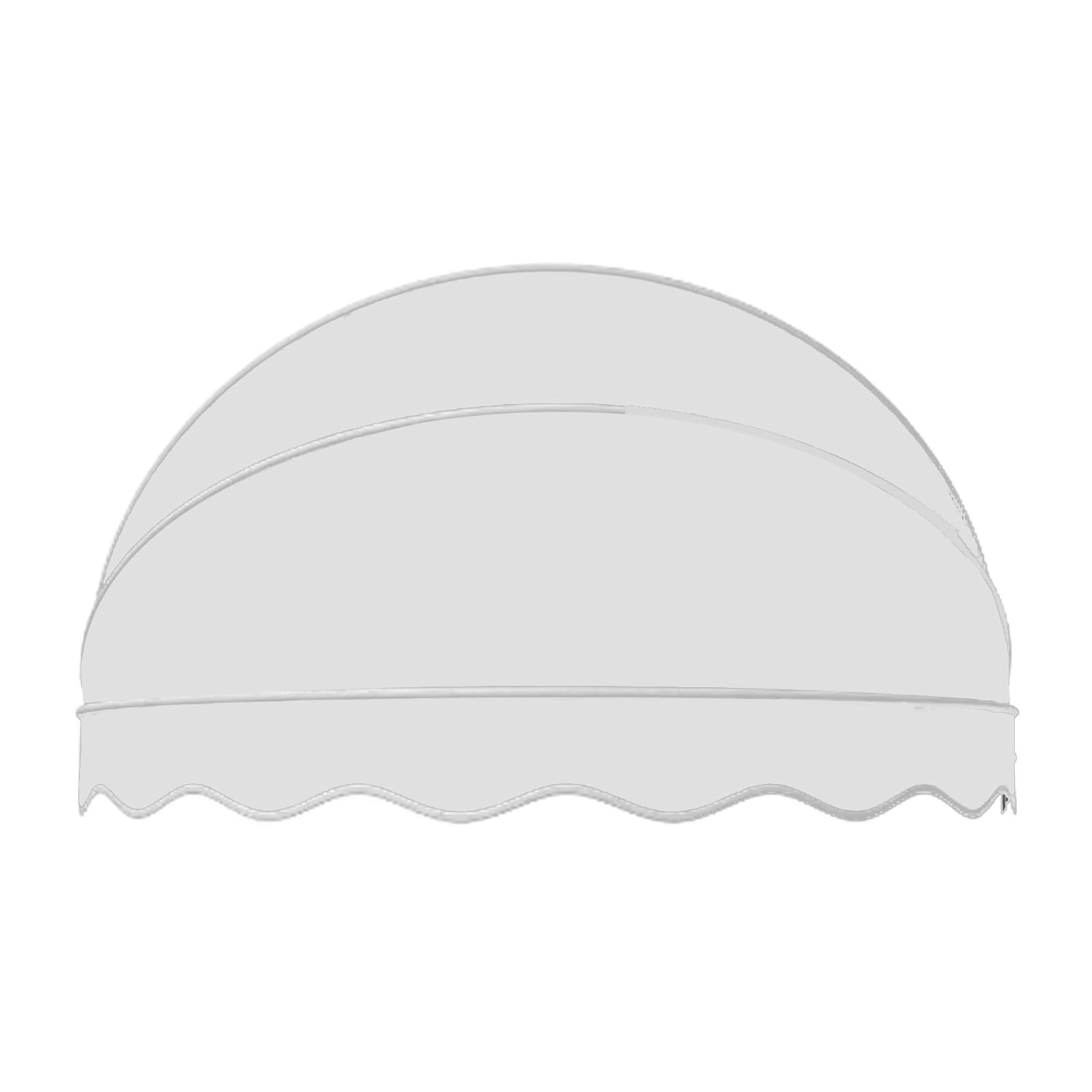Auvent de fenêtre en dôme blanc 60cm, marquise porte imperméable quatre saisons