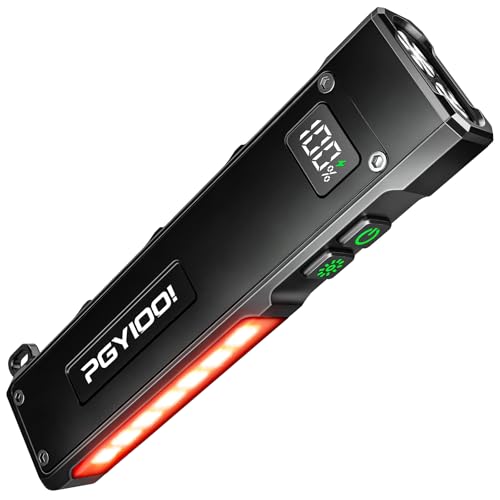 Image of PGYIOO！! Rechargeable Flat Flashlight, 1800 Lumen Aluminum EDC Pocket Light