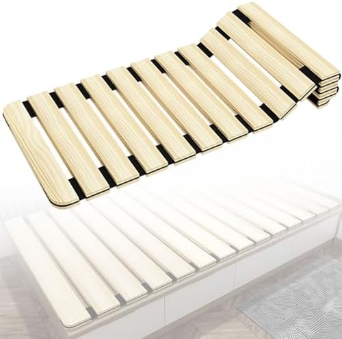 Rollable Floor Mattress Frame，Bed Board Bed Slats,Adjustable Foldable Mattress Support Board for All Ages Under Mattress Bed Board Bunkie Board Wood 120×190CM