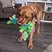 goDog Bubble Plush Skinny Dragons Squeaky Plush Dog Toy, Chew Guard Technology - Green, Large