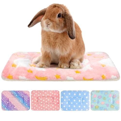 5PCS Guinea Pig Bed Soft Rabbit Bedding Cage Liner Warm Bunny Mat...