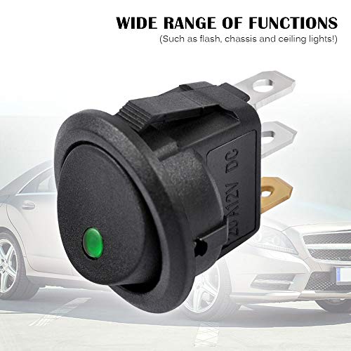 Autoec New 3Pc Car Truck Rocker Toggle Led Switch Green Light On-Off Control 12V #TOP6