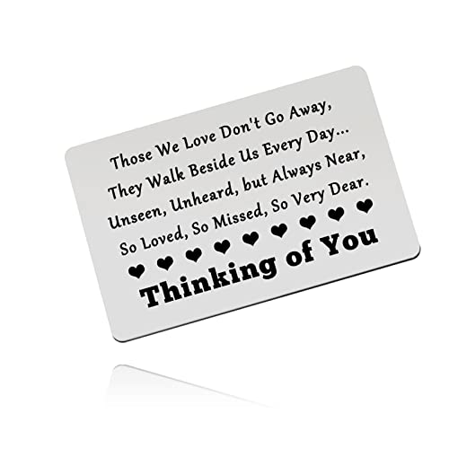 Baipilu Memorial Gifts Engraved Wallet Insert Card In Memory of Gifts for Loss of Mom Father Daughter Son Sympathy Condolence Remembrance Gift for Loss of Loved Metal Wallet Insert Card