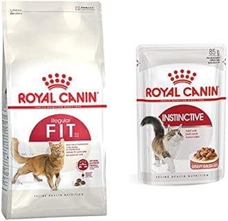 Royal Canin Fit 32 Adult Dry Cat Food 2 Kg & Royal Canin Instinctive Wet Cat Food 1.02 Kg