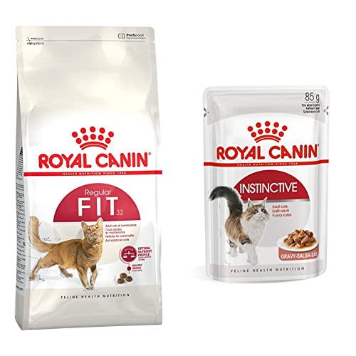 Royal Canin Fit 32 Adult Dry Cat Food 2 Kg & Royal Canin Instinctive Wet Cat Food 1.02 Kg