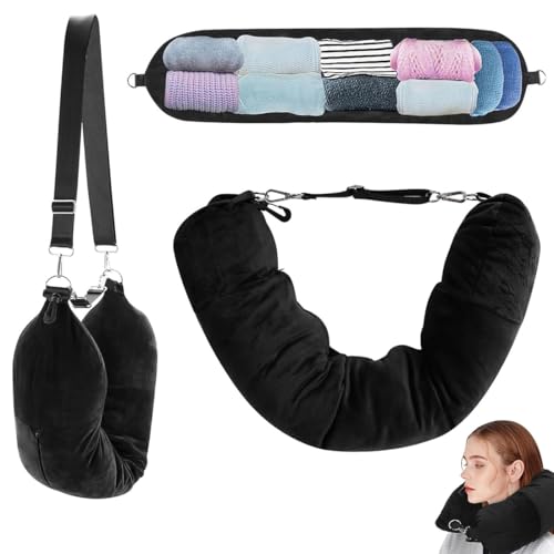 IKOPFLN Cuscino da viaggio riempibile Cuscino da viaggio aereo Cuscino