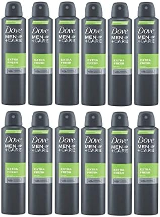 DOVE MEN + CARE Extra Fresh Antiperspirant Deodorant 48h Spray 150 ml / 5 fl oz, 61.2 Fl Oz (Pack of 12)
