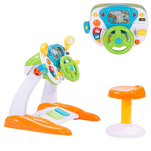COLOR TREE Kids Toy Steering Wheel Pretend Play Ride on Car - Tod...