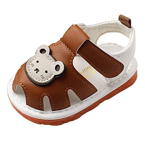 Baby Girls Boys Sandals Infant Summer Beach Shoes Outdoor Casual Slipper Rubber Sole Toddler First Baby Boy Shoes (Brown, 4.5 Infant)