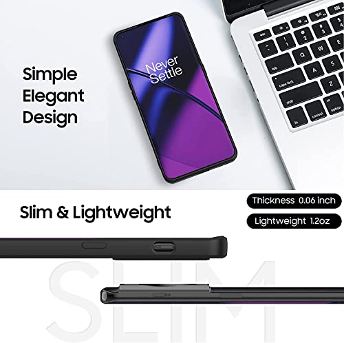 Image of DIZORO Compatible with Oneplus 11 5g Back Cover with Upgraded Square Edges for Camera Protection Shockproof Flexible Matte Liquid Silicone Mobile Phone Case (Black)