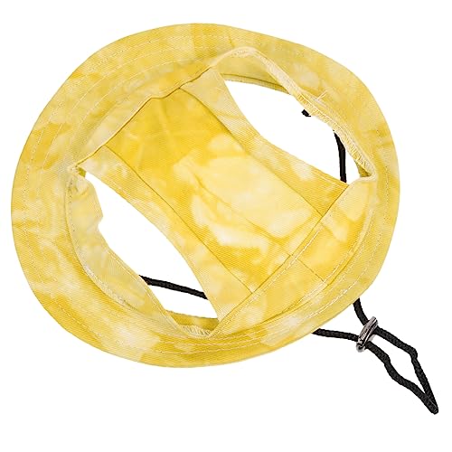 FRCOLOR Baseballkappe Für Haustiere – Sonnenschutzhüte Für Hunde Outdoor-Bucket-Hut Mit Verstellbarem Kinnriemen Bequemer Hundekopfschmuck Modische Sonnenkappe Für Welpen