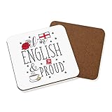 Tamaño 9 x 9 cm. Gift Base i \' M Inglés And Proud Posavasos