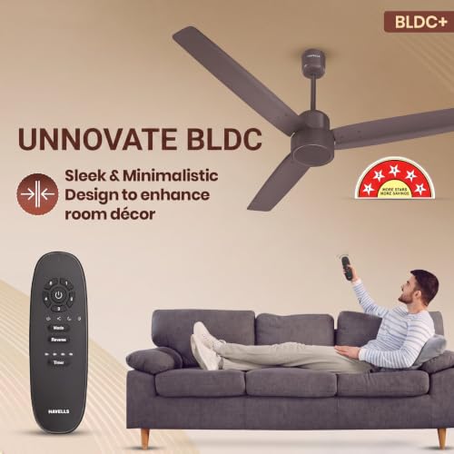 Havells REO BLDC 1200MM 5 Star Ceiling Fan Cocoa Brown - Image 6