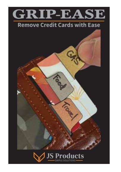 Credit Card Pull Tabs. GRIP-EASE by JS Products. Made in the USA. (Rose Gold)