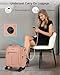 Hanke Underseat Carry On Luggage with Wheels, Lightweight Small Suitcase Airline Approved 16 Inch Softside Personal Item Travel Bag for Women Men, Compact Under Seat Luggage with Spinner Wheels.(Pink)