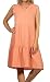 Produktbild Sublevel Damen Musselin-Kleid LSL-446 Midi Middle Orange M/L