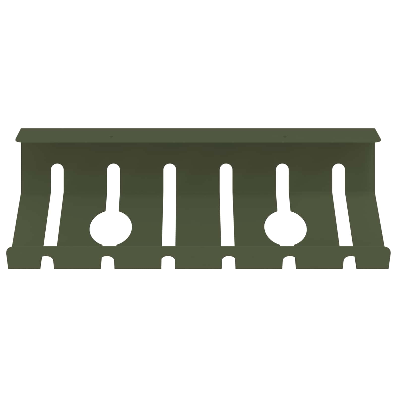 Kabelmanagement Tray 2er Set aus Stahl für Schreibtisch, Kabelkanal Organizer in Olivgrün, stabile Kabelbox mit Wärmeableitung, flexible Montage für Büro, Gaming und Heimgebrauch