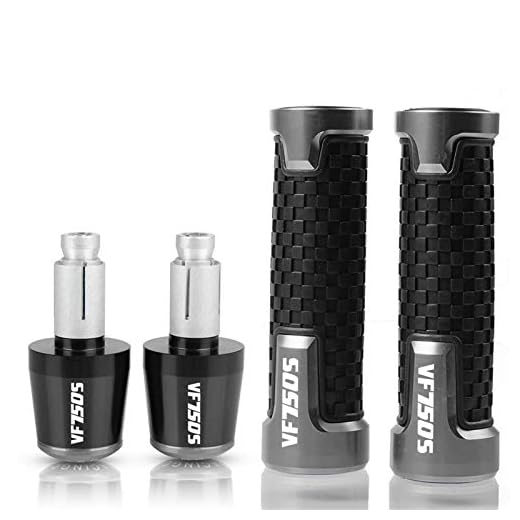Motorcykel grepp Motorcykelhandtag Grip Slutgummishandtag Bar Grips För Honda VF750S VF 750 S SABRE 1982 1983 1984 1985 1986 Motorcykelhandtag (Color : Gray)