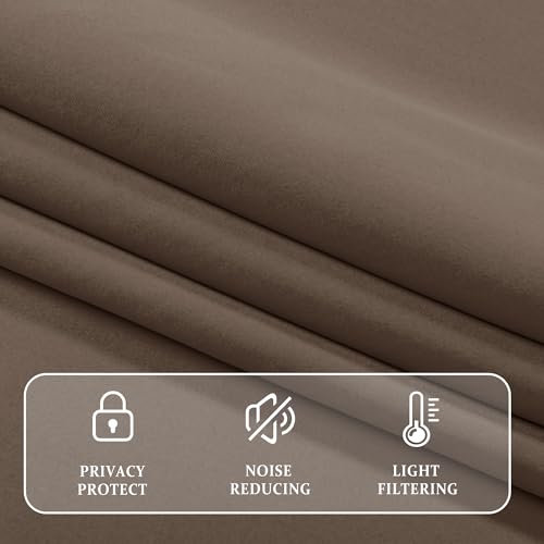 Cenefas caqui con bolsillo para cortinero resistente en panel individual de 52x18 3