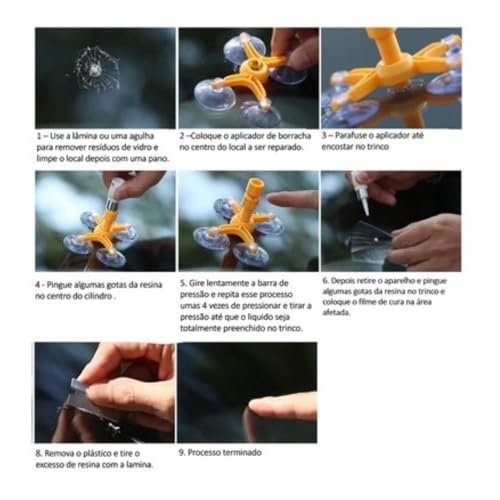 Car Windshield Repair DIY Kit, DEALPEAK Windshield Crack Chip Repair Tools Quick Fix DIY Auto Window Glass Scratch Repairing Kit