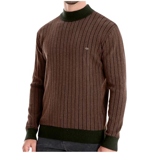Muscularfit Mens Slim Fit Light Weight Sweaters Causal Fashion Solid Round Neck Knitted Pullover Fall Winter Knitwear Sweater