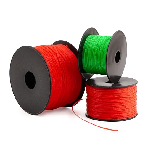 MIVOS Mauerseil - Maurerschnur 50m, Stärke 1,2mm - Richtschnur in grün - Bauschnur - Lotschnur - Langlebiger, Reißfester Pflasterschnur - Senklotseil - 210N