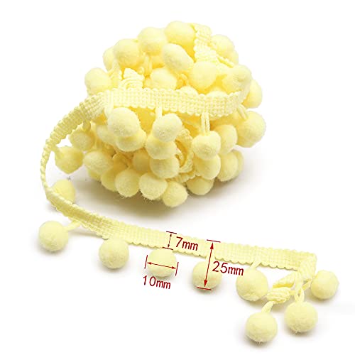 Semini 40 Yards Mix Color 10Mm Pom Pom Trim Ball Fringe Ribbon Tassel Diy Sewing Accessory Lace For Home Party Decoration thumb #2
