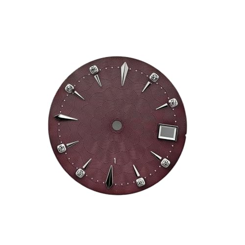 Cadran montre NH35 à motif onde radiale et index en cristal précieux