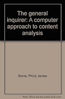 General Inquirer: A Computer Approach to Content Analysis 026269011X Book Cover