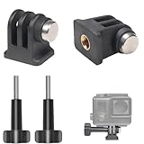 ウェアラブルカメラ トライポッド アダプタ モノポッド マウント変換 ヘッド アダプター 一脚 三脚 セルカ棒 自撮り棒 スタンド ホルダー 雲台 取り付け 1/4” メス → GP規格 互換 For GoPro 対応 アクションカム コンバーター アダプタ ＆ ネジ (HQB-CB-MINI)