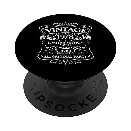 Vintage 1978 44 cumpleaños regalo hombres mujeres diseño original PopSockets PopGrip Intercambiable