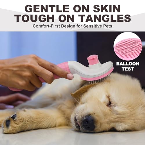 Image of Yaomiao Dog Brush Grooming Kit 9 Pcs Kit with Pet Nail Clipper and File Cat Grooming Deshedding Undercoat Rake Comb for All Breeds Sizes Promotes Healthy Skin Coat(Fresh Color)