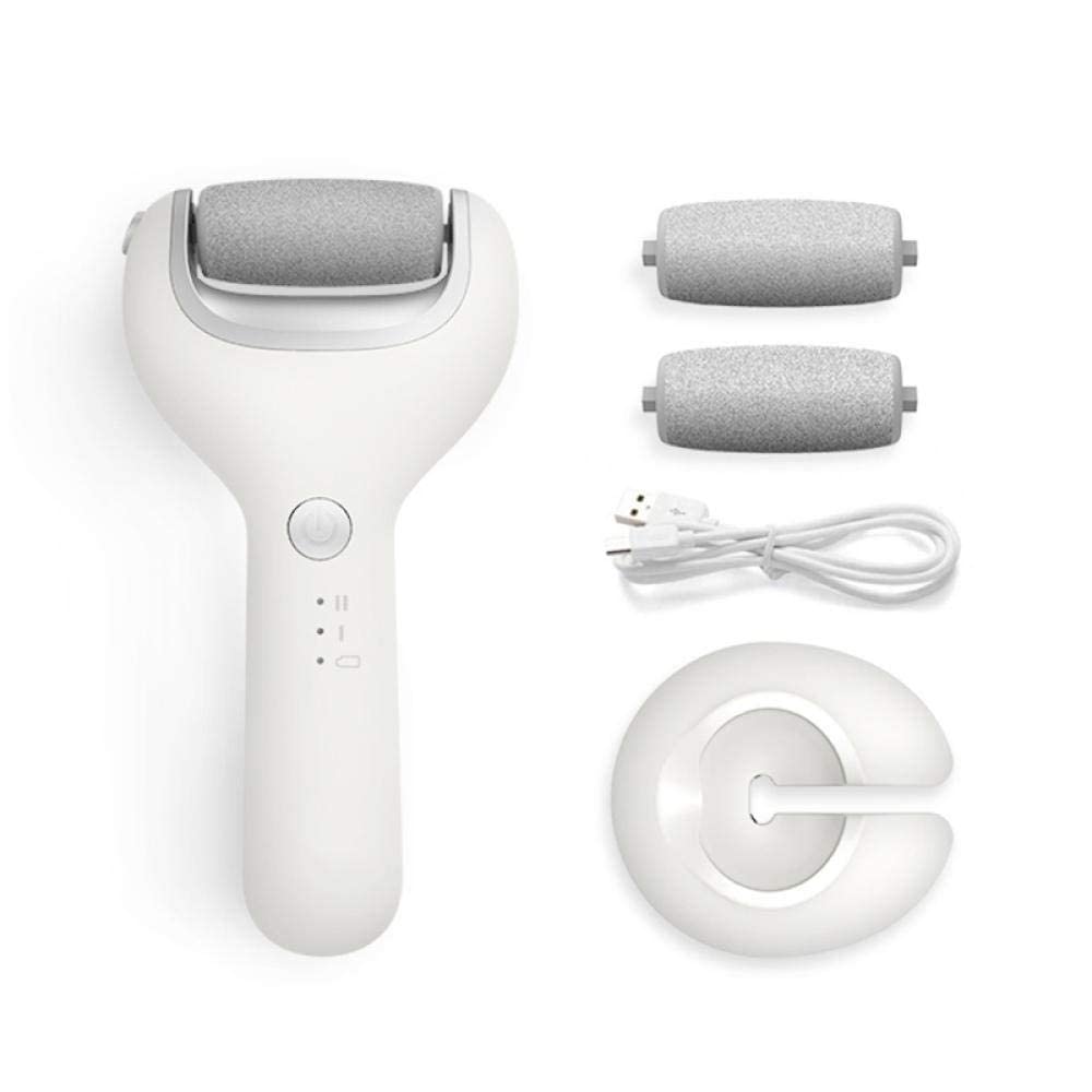 Lima per Piedi elettrica USB Pedicure Elettrico Dispositivo di rimozione del callo Elettrico Ricaricabile con Luce a LED e 3 rulli per Duro Secco e Calli