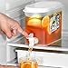 Mingrxieh Zimny czajnik z kranem w lodówce, Dozownik napojów do lodówki, plastikowy dzbanek jug owoców czajniczek owocowy Lemonade Cycket Container do lodówki, 3.5l / 1 galon