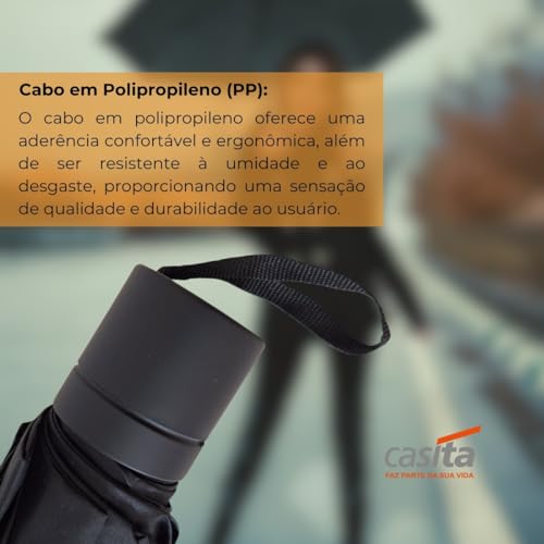 Guarda Chuva Sombrinha 10 Varetas Com Capa Reforçado Unissex Casita