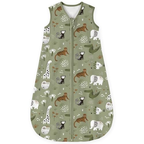 Image of Yoofoss Baby Sleeping Bag 0.5 Tog 6-12 Months - 100% Organic Cotton Summer Lightweight Sleep Sack Soft Sleep Bag for Infant Unseix Wearable Blanket