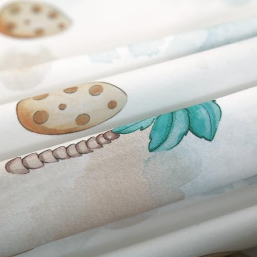 Image of 4 Piece Toddler Bedding Set - Ultra Soft Breathable Toddler Bedding Set for Boys, Includes Quilted Comforter, Flat Sheet, Fitted Sheet and Pillowcase(Dinosaur)