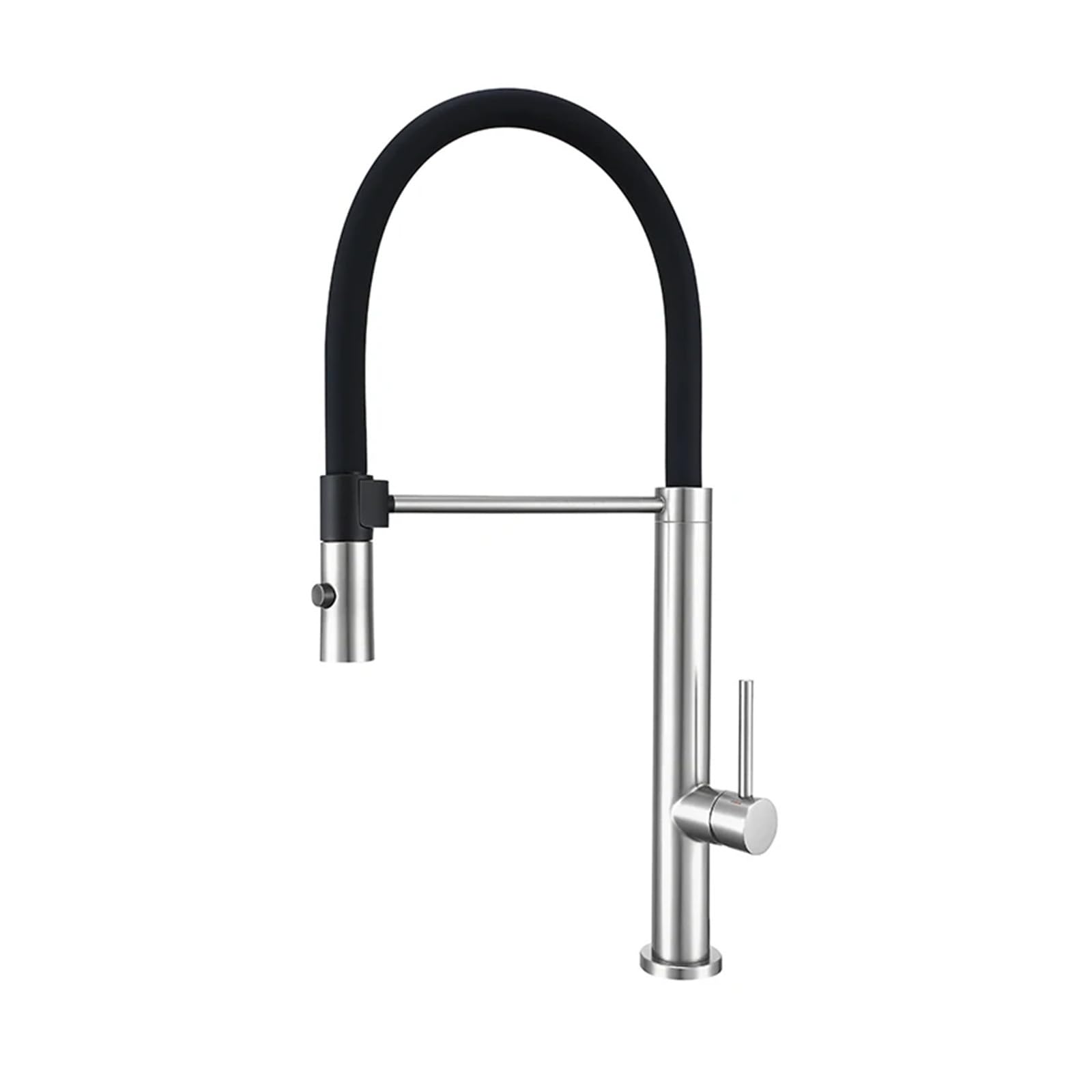 ZQFHSX Kitchen Stainless Steel 304 Sink Faucet Rubber Pull Down Stream Sprayer Taps Rotatable Mixer Water for Most Scenarios(Brushed Faucet)