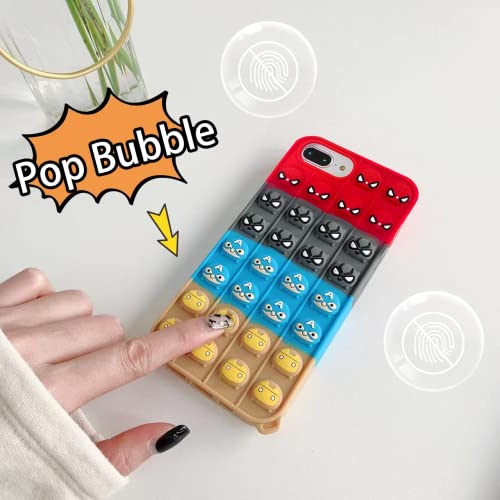 Jxxpupup Pop Bubbles Phone Case For Iphone Plus 6/6S/7/8 5.5" With Lanyard For Boys Girls Kids,Fidget Cute Soft Silicone Bubbles Crossbody & Lanyard Phone Cases (For Iphone Plus 6/6S/7/8) #TOP2