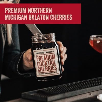 Traverse City Whiskey-Infused Cocktail Cherries 450 g (Pack of 6)