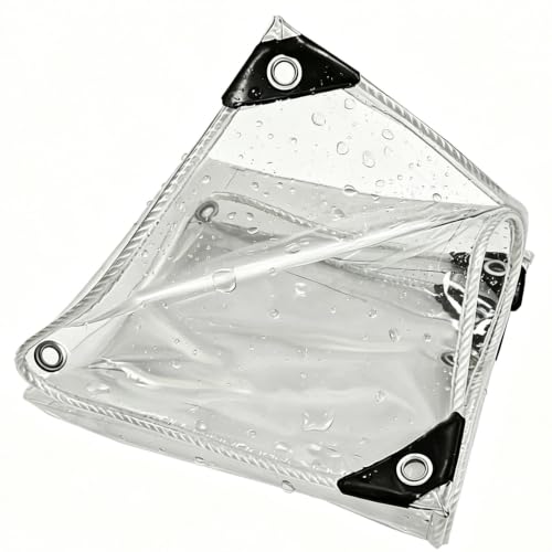 Bâche PVC transparente imperméable pour pergola et fermeture de balcon en hiver