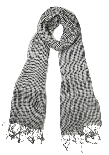 Image of Shanlin Unisex Natural Color 100% Linen Scarves for Men and Women