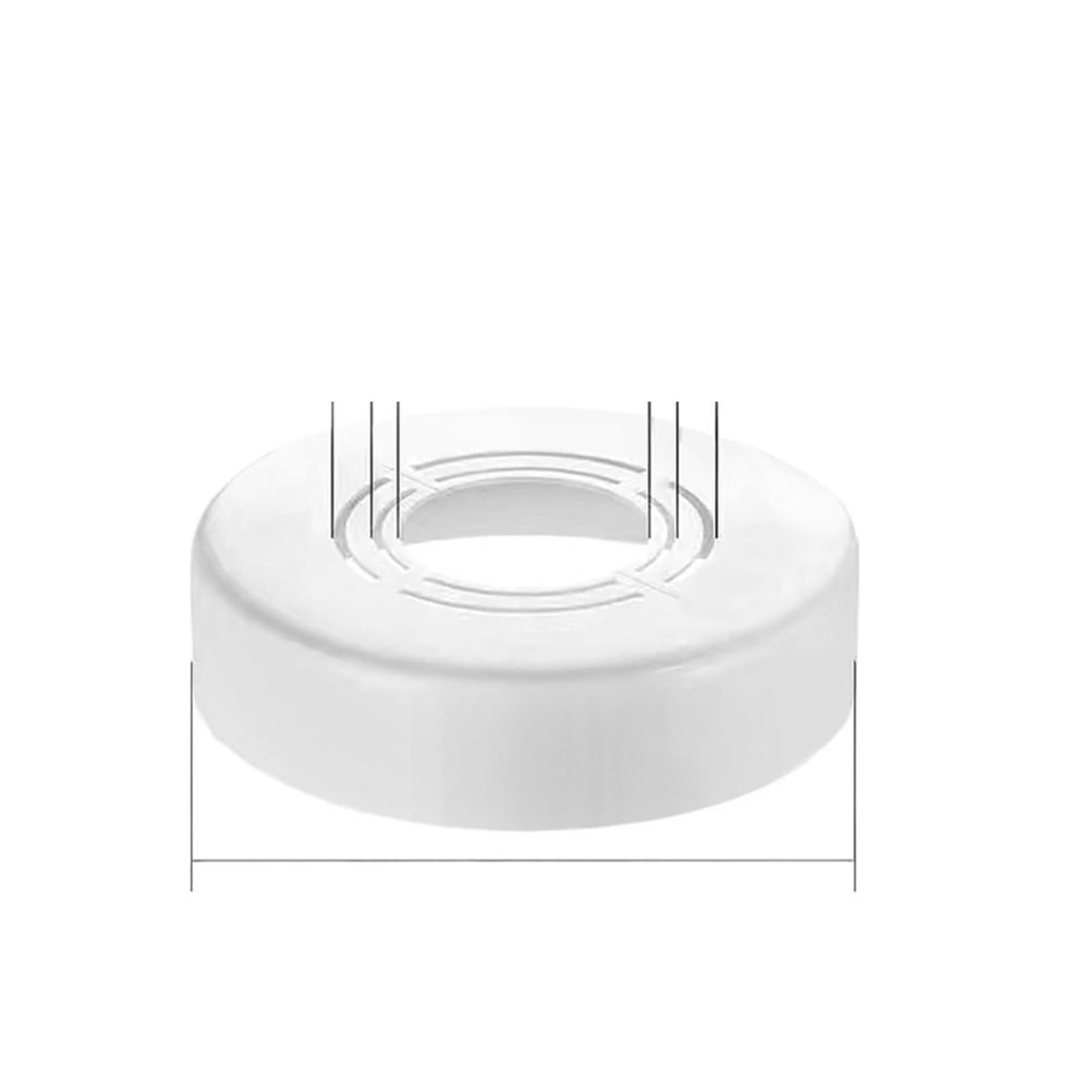 Dasjkdi White-7X3cm 10Pcs Useful Abs Shower Faucet Cover Plating Wall Flange Decorative Adjustable Kitchen For Wall Holes(White-7X3cm)