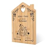 Geschenk Zum Einzug 2025 2026-Bambus-Schneidebrett Einzugsgeschenke Haus,Kann Als Einzugsgeschenk, Richtfest Geschenk, Geschenksammlung Usw. Verwendet Werden(32X 22Cm)
