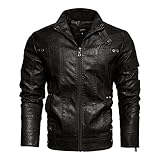 Mejor uso: una prenda básica clásica para el armario, esta chaqueta de piel sintética de inspiración vintage es fácil de colocar sobre suéteres o camisas, perfecta para el uso diario, ropa casual para motocicleta, ciclismo, conducción, carreras y actividades al aire libre.